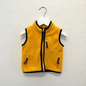 Vintage 90s Teass Sportswear Yellow Utility Fleece Vest 12M